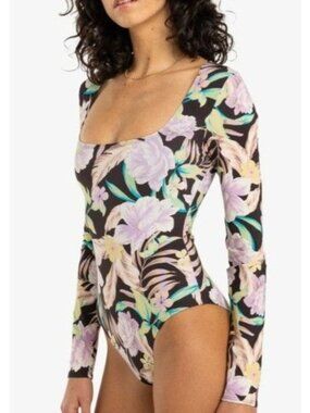 NWT BILLA BONG Shadow Tropic Bodysuit Size Small One Piece Bathing Suit
